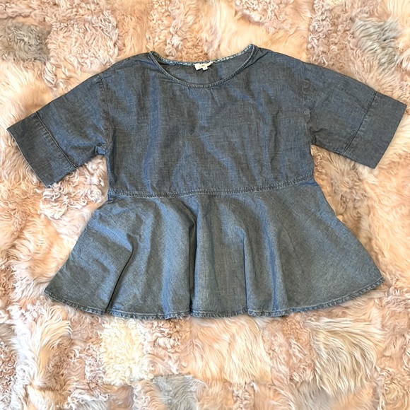 AG Adriano Goldschmied Denim Top SZ S - Picture 2 of 4